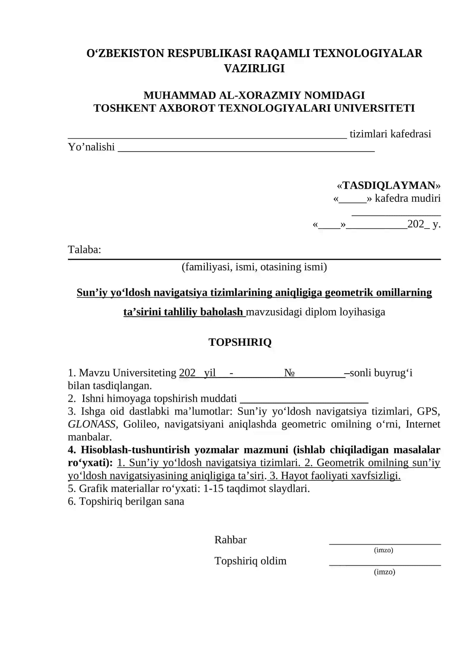 Sun’iy yo‘ldosh navigatsiya tizimlarining aniqligiga geometrik omillarning ta’sirini tahliliy baholash 2