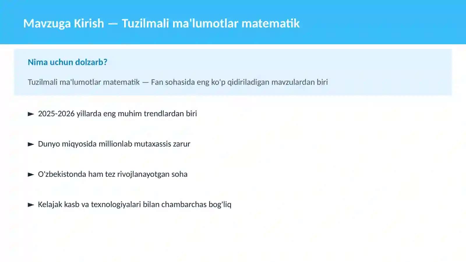 FAN | MATEMATIKA ZAMONAVIY 2