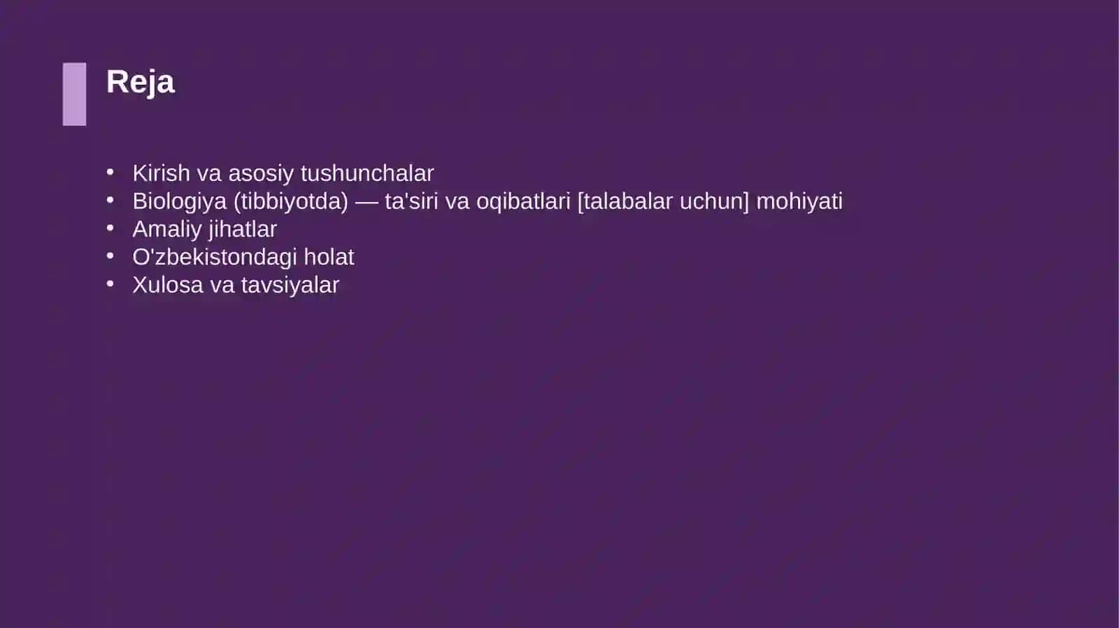 Biologiya (tibbiyotda) — ta'siri va oqibatlari [talabalar uchun] 2
