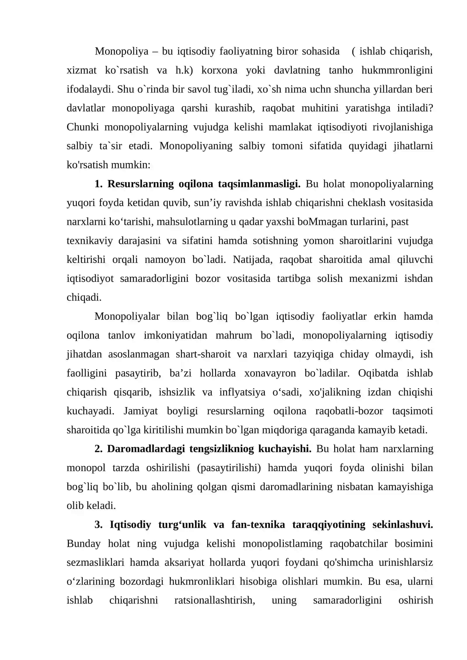 Monopoliyalarni tartibga solish organlari va ularning vazifalari 2