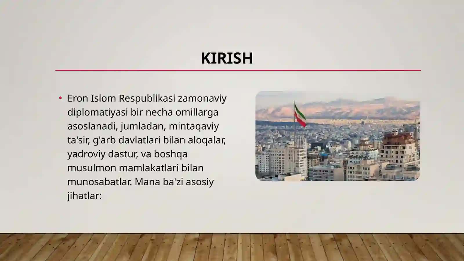 Eron Islom Respublikasi zamonaviy diplomatiyasi 2