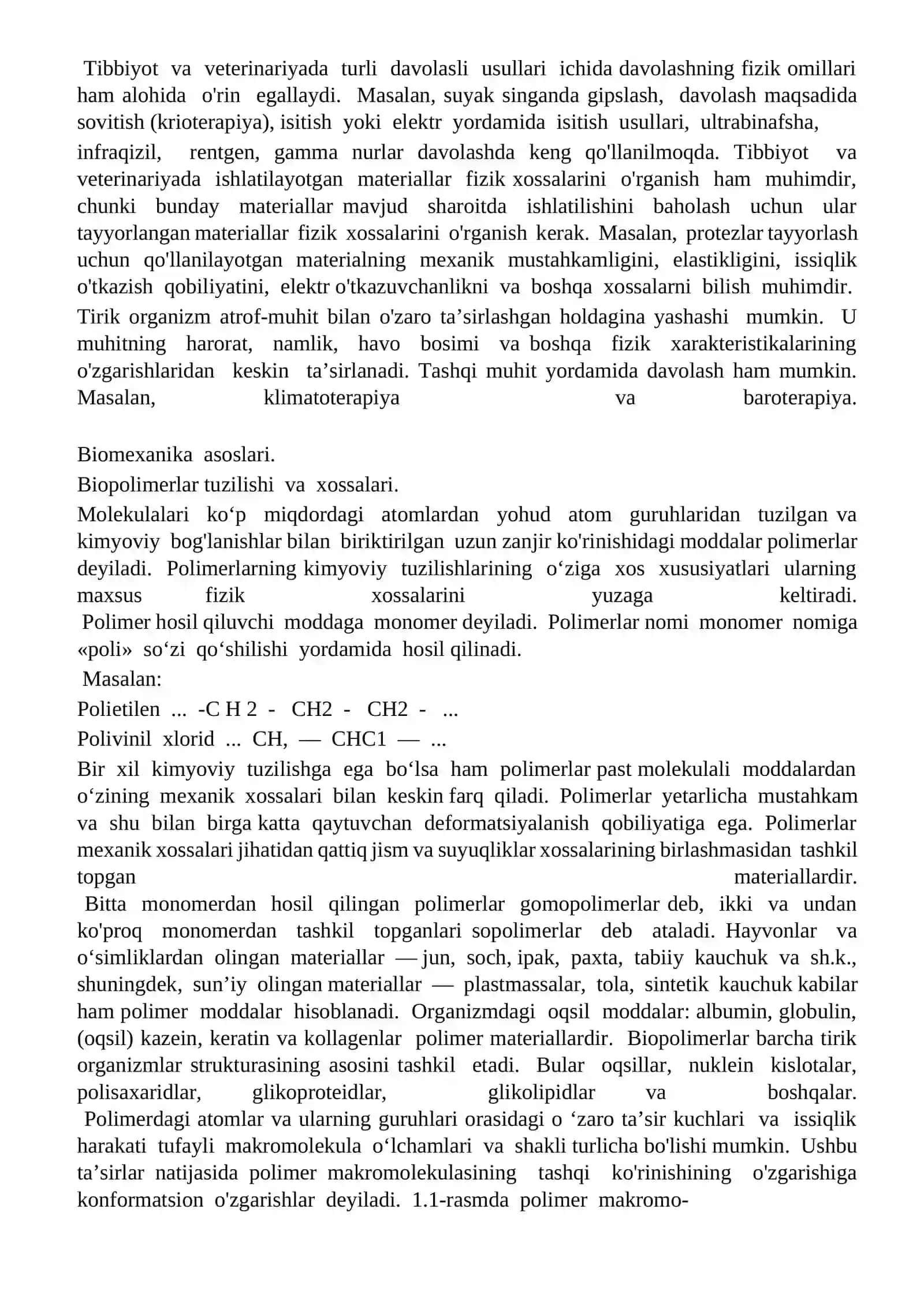 Kirish. Biofizika va radiobiologiya fani, uning predmeti. Biomexanika 2