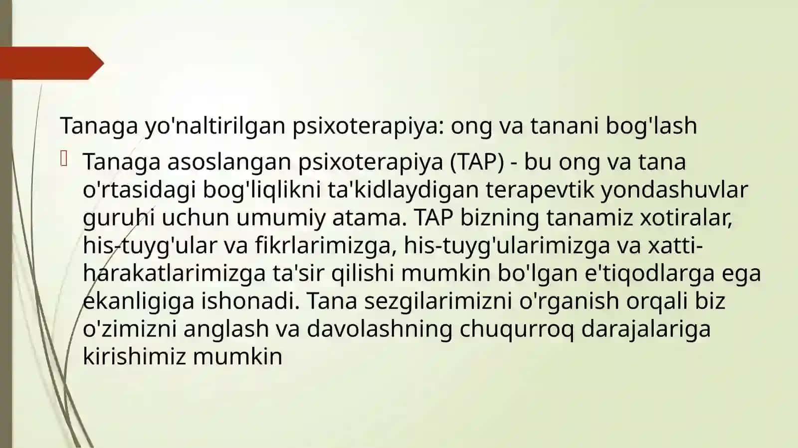 Tanaga yo’naltirilgan psixoterapiya 2