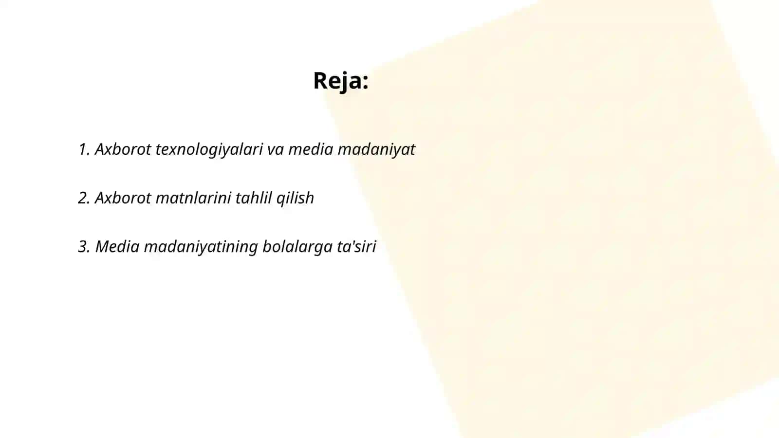 Axborot texnologiyalari va media madaniyat 2