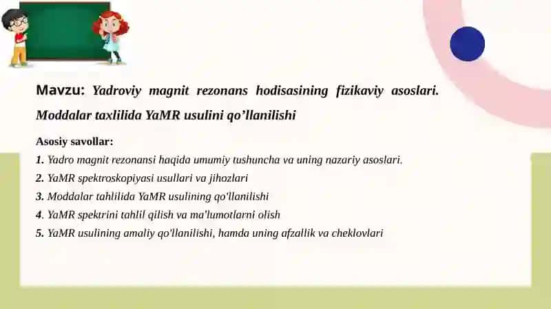 Yadro magnit rezonansi taqdimot 2