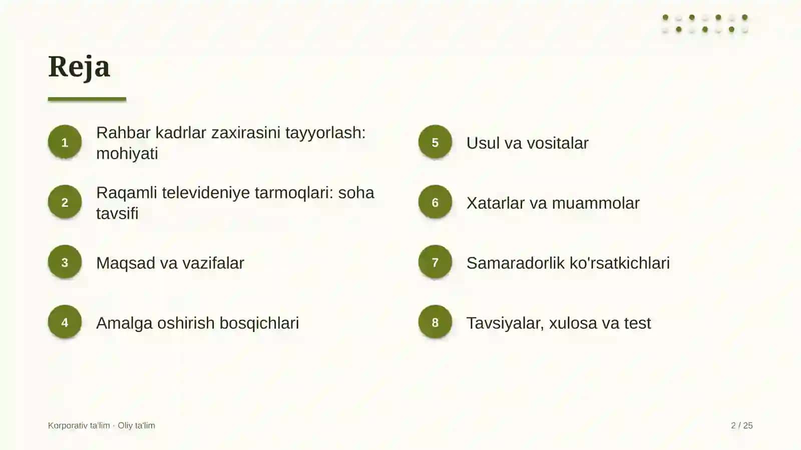 raqamli televideniye tarmoqlarida rahbar kadrlar zaxirasini tayyorlash 2925 2
