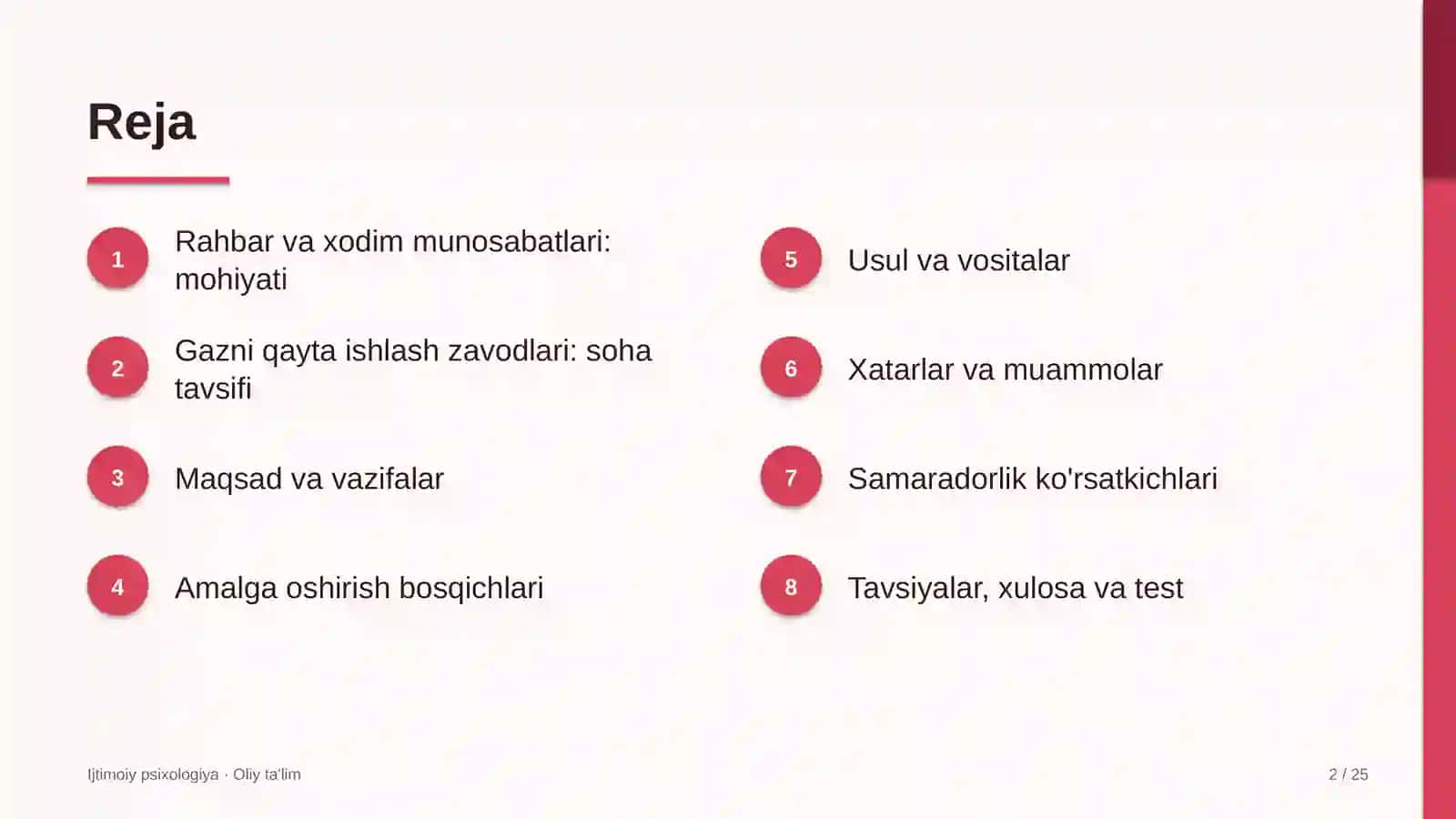 gazni qayta ishlash zavodlarida rahbar va xodim munosabatlari psixologiyasi 6493 2