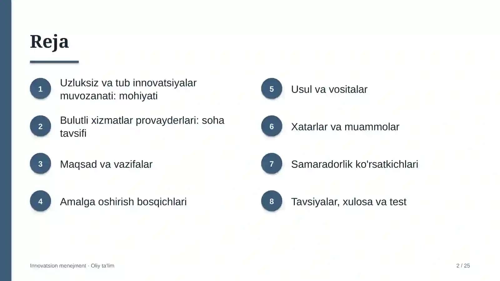Bulutli xizmatlar provayderlarida uzluksiz va tub innovatsiyalar muvozanatini boshqarish 2