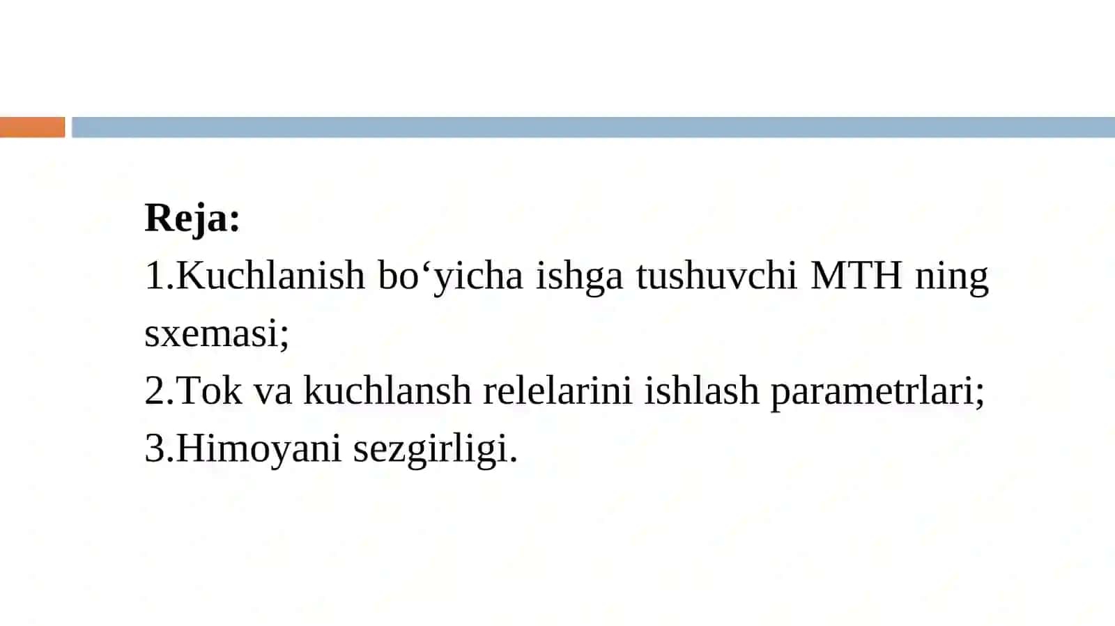 Kuchlanish bo‘yicha ishga tushuvchi MTH 2