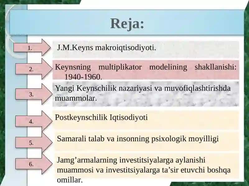 KEYNS VA KEYNSCHILIK TALIMOTI 2