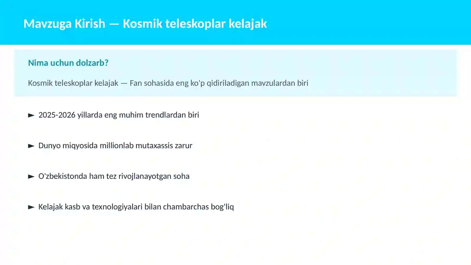 KOSMOSNI TADQIQ 2