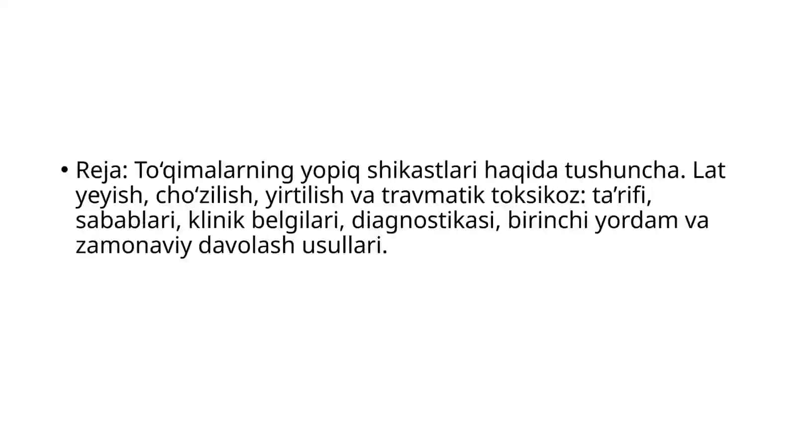 To‘qimalarning yopiqshikastlari haqida tushuncha 2
