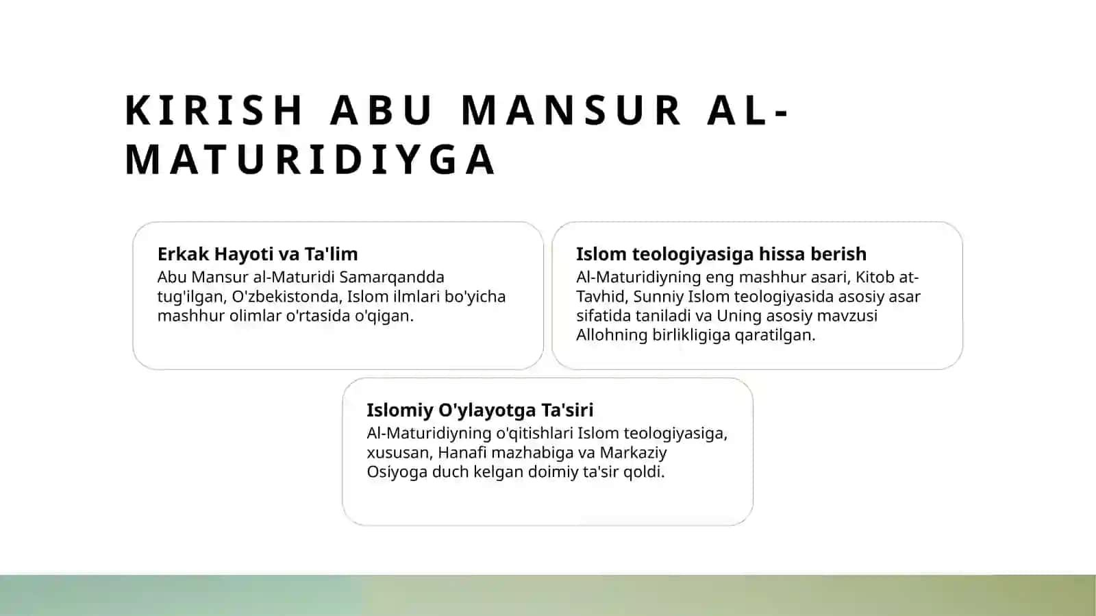 Abu mansur al-moturidiyning kitob at-tavhid  asari va uning ahamiyati 2