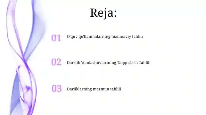 Uzluksiz ta’limning ona tili o’qitish metodikasi fanidan darsliklarning tuzilishi va mazmuni 2