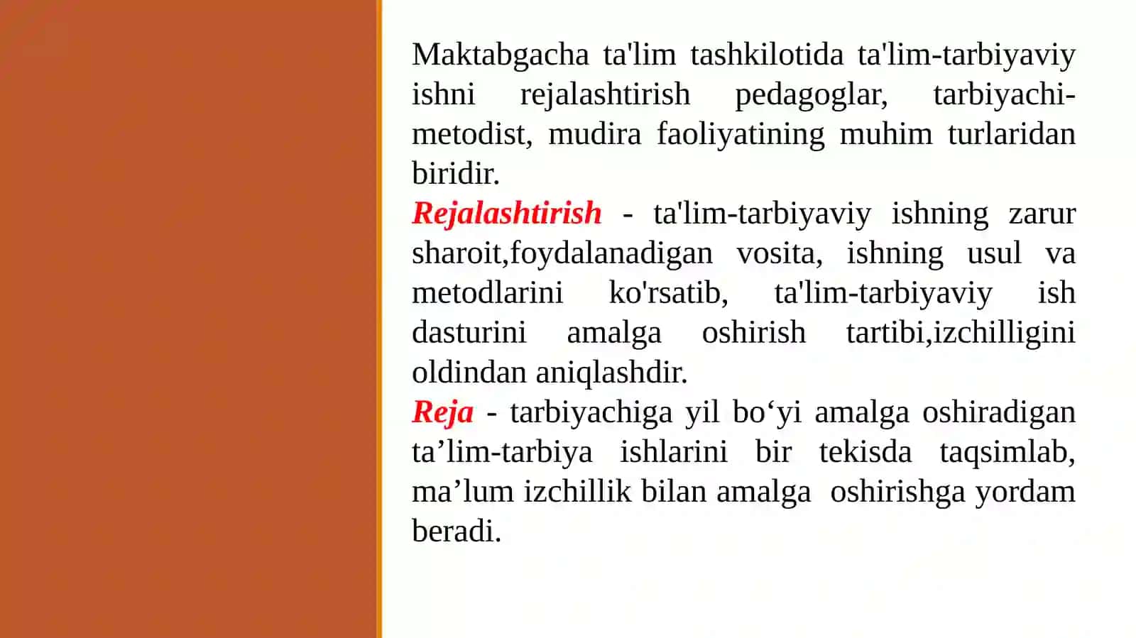 Davlat va davlat maktabgacha ta'lim tashkilotida ta'lim-tarbiya ishlarini rejalashtirish va hisobga olish 2