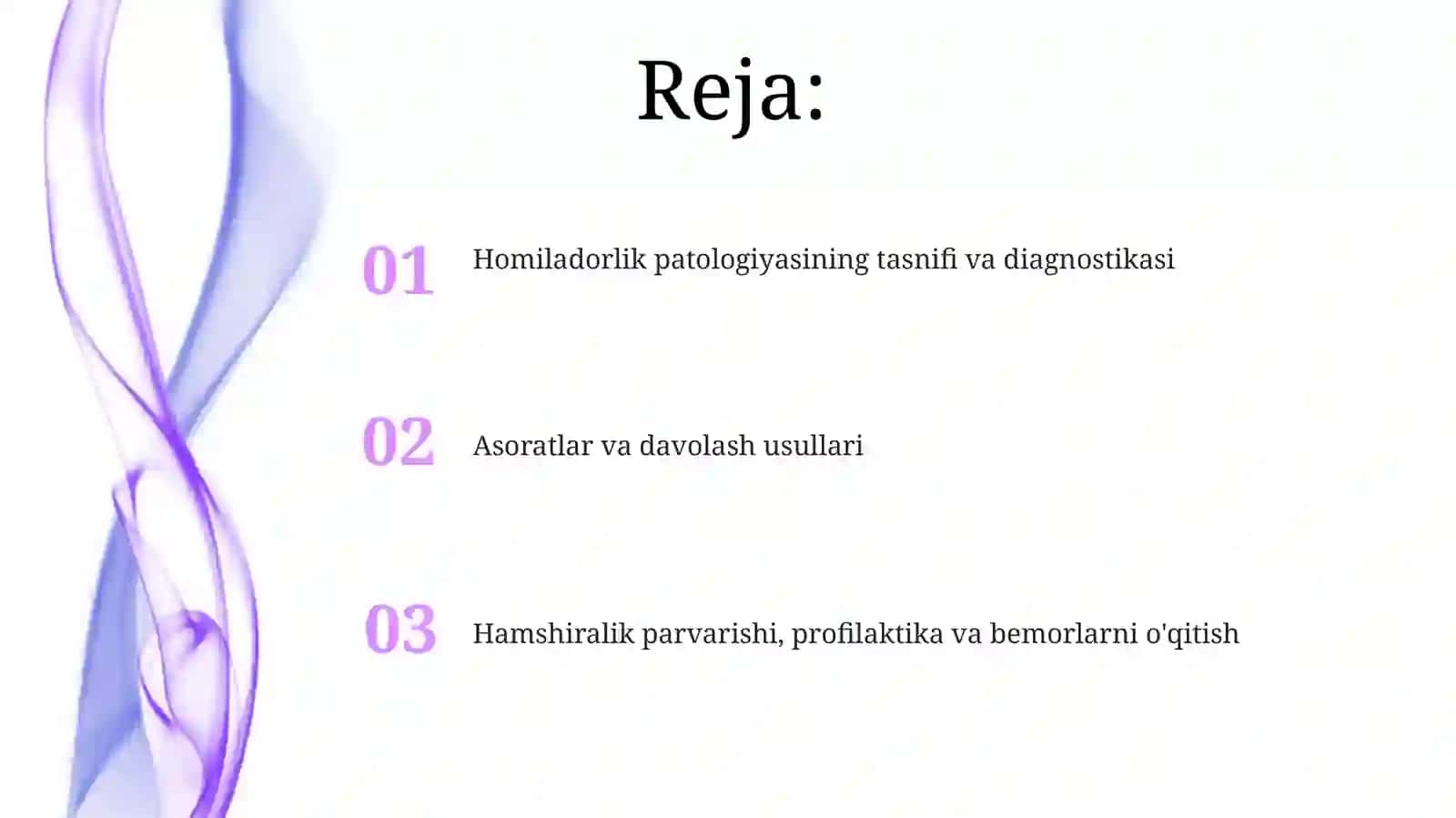 Homiladorlik patologiyasining klassifikatsiyasi va hamshiralik parvarishi 2