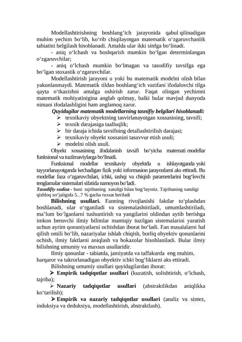 TO’PLAGAN AXBOROTLARGA MATEMATIK-STATISTIK ISHLOV BERISH METODIKASINI O’RGANISH 2