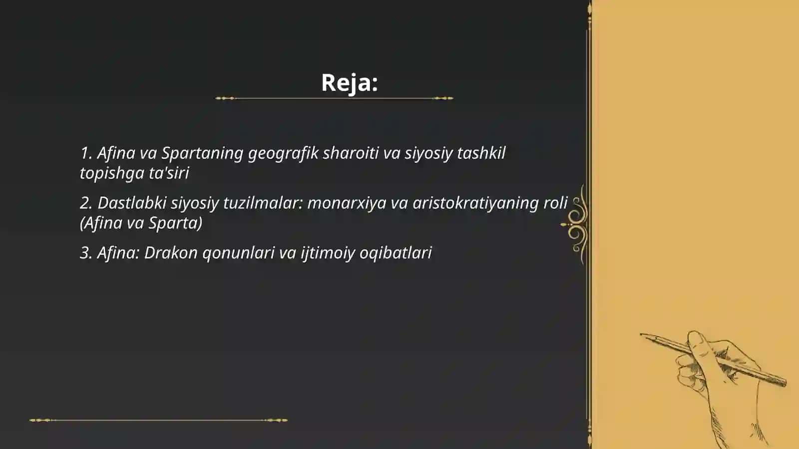 Qadimgi Afina va Sparta davlatlarining tashkil topishi ijtimoiy va davlat 2