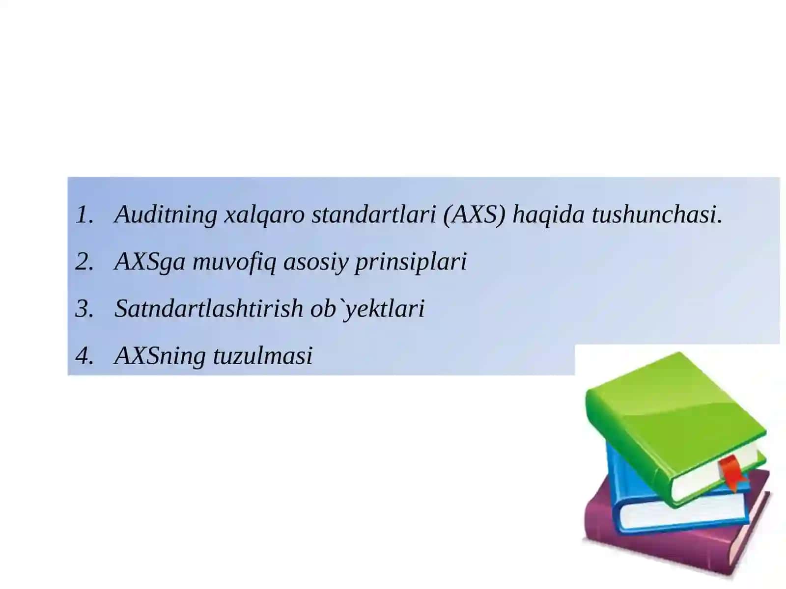 Auditning xalqarostandartlari 2