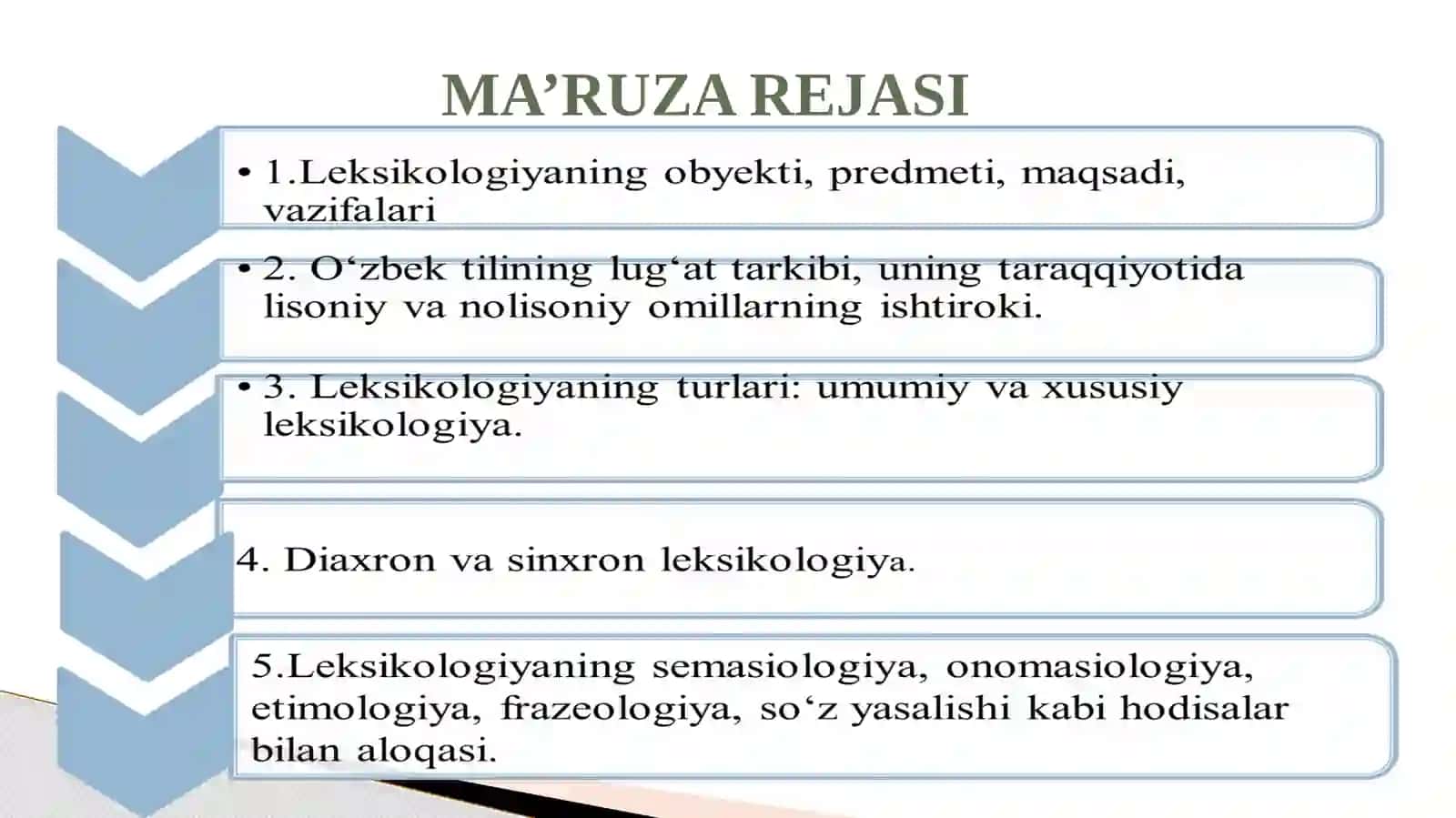 LEKSIKOLOGIYANING O‘RGANISH OBYEKTI 2