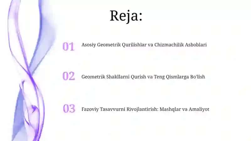 Sodda geometrik yasash ishlari bilan tanishtirish 2