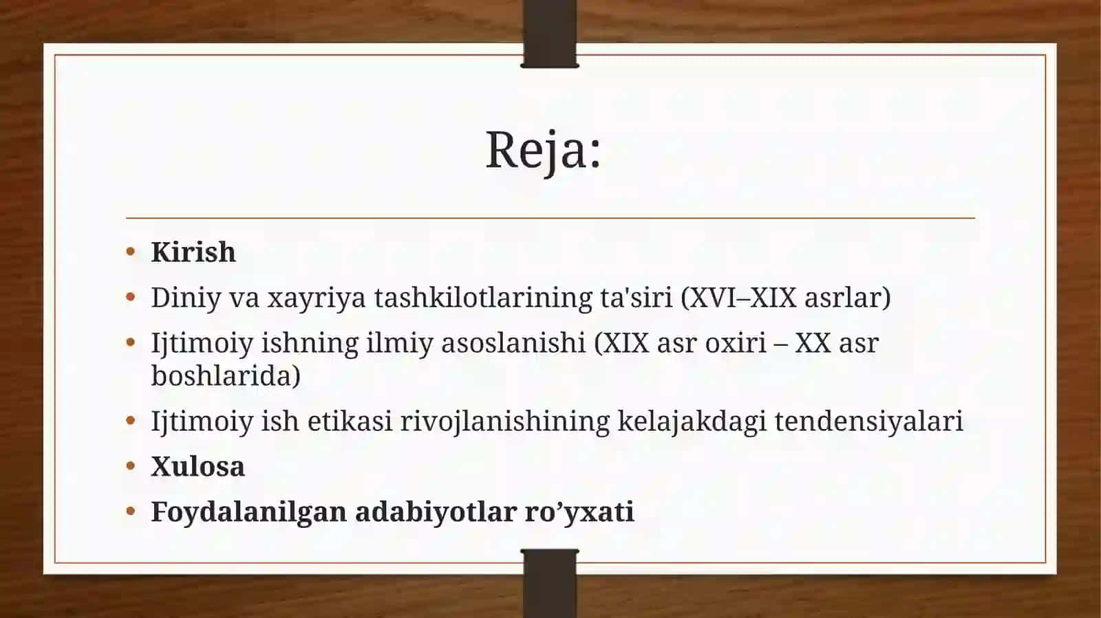 Ijtimoiy ishetikasi rivojlanishi tarixi 2