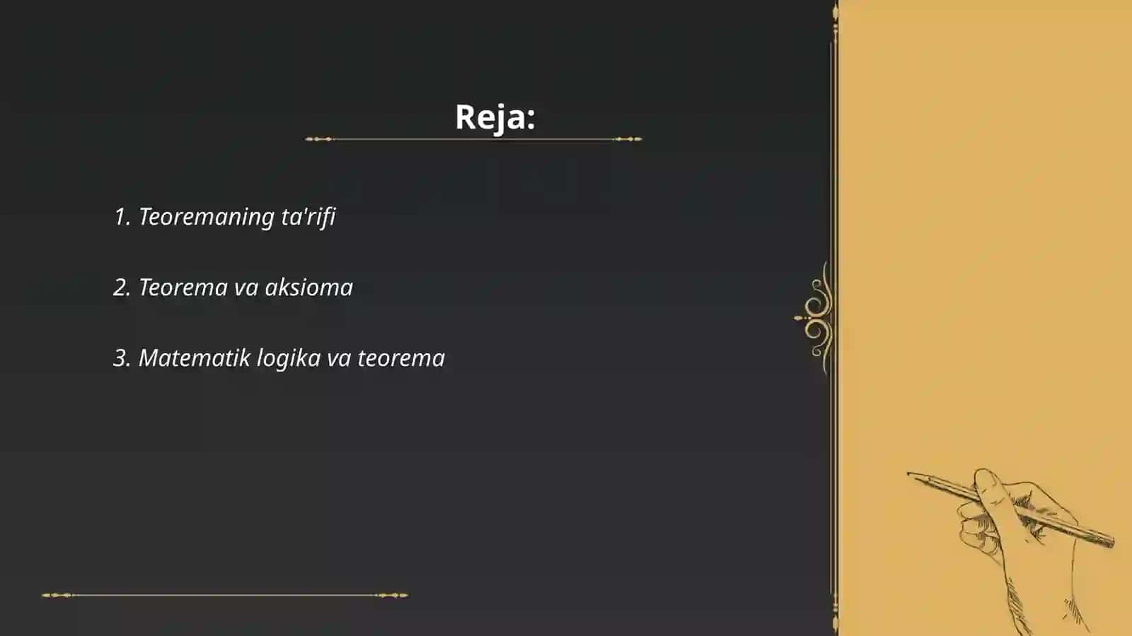 Teorema va uning turlari 2