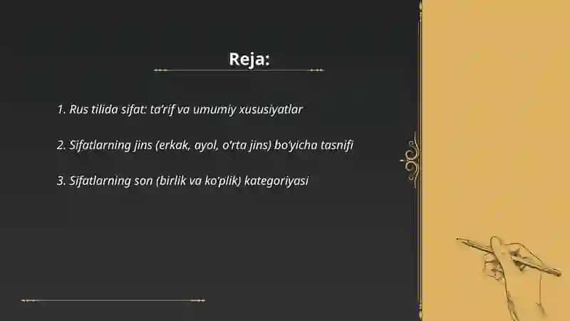 Rus tilida sifat: taʼrif va umumiy xususiyatlar 2