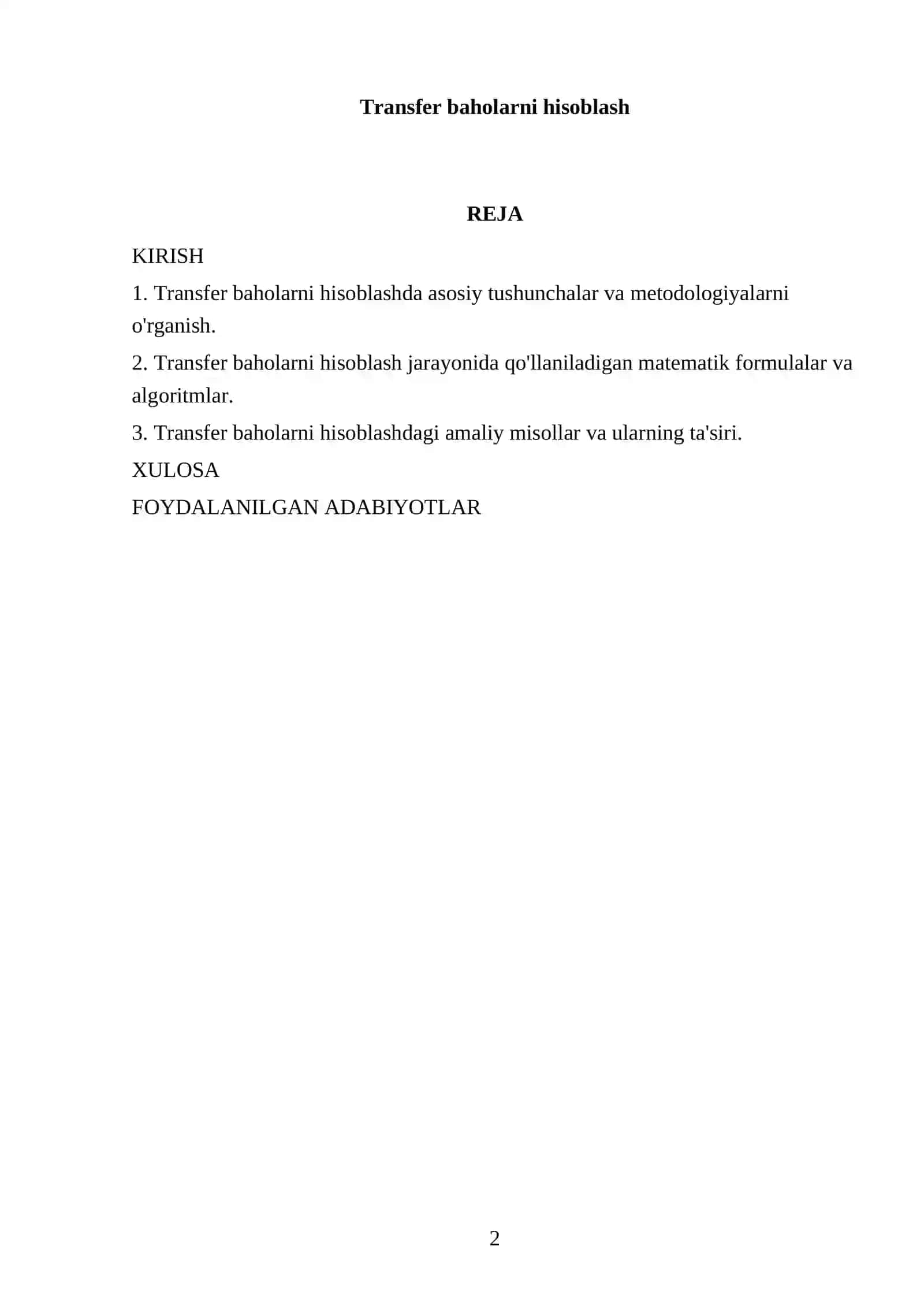 Transfer baholarni hisoblash (Transfer of Credits Calculation) 2