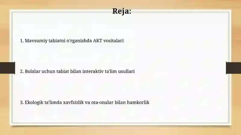 Mavsumiy kuzatuvlar uchun AKT vositalari 2