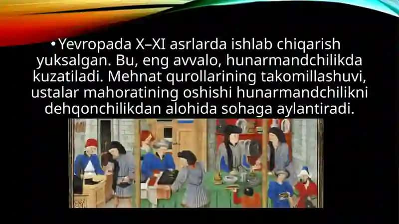 Yevropa o`rta asr shaharlarning o`ziga hosligi 2
