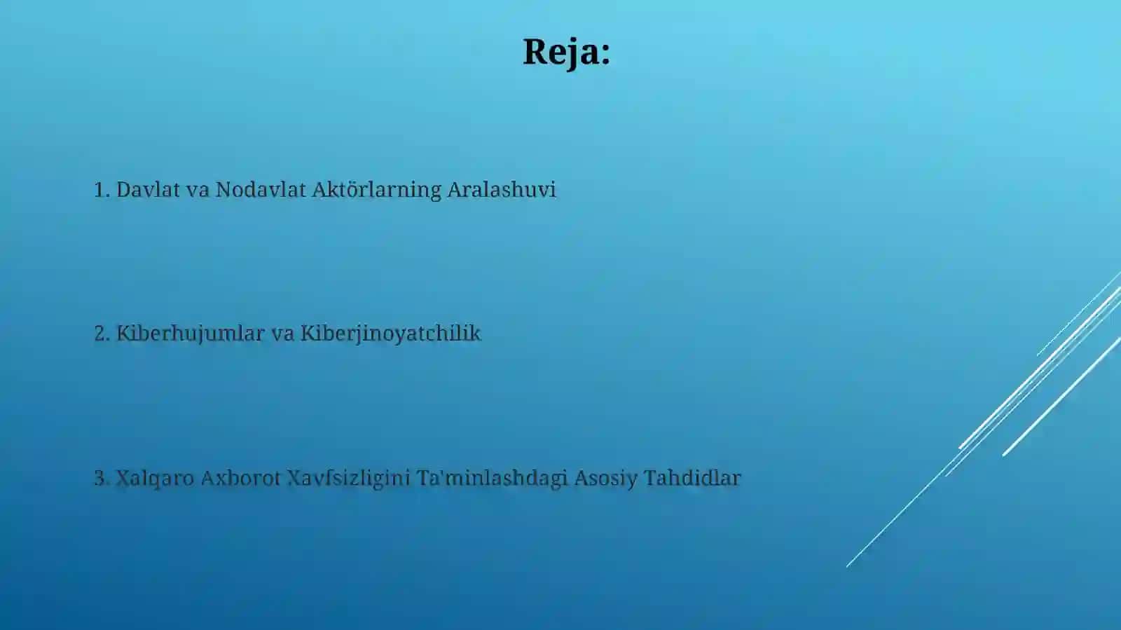 Xalqaro axborot xavfsizligini taminlash sohasidagi asosiy tahdidlar 2