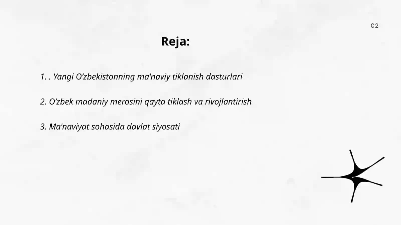 Yangi O’zbekistonning ma'naviy tiklanish dasturlari 2