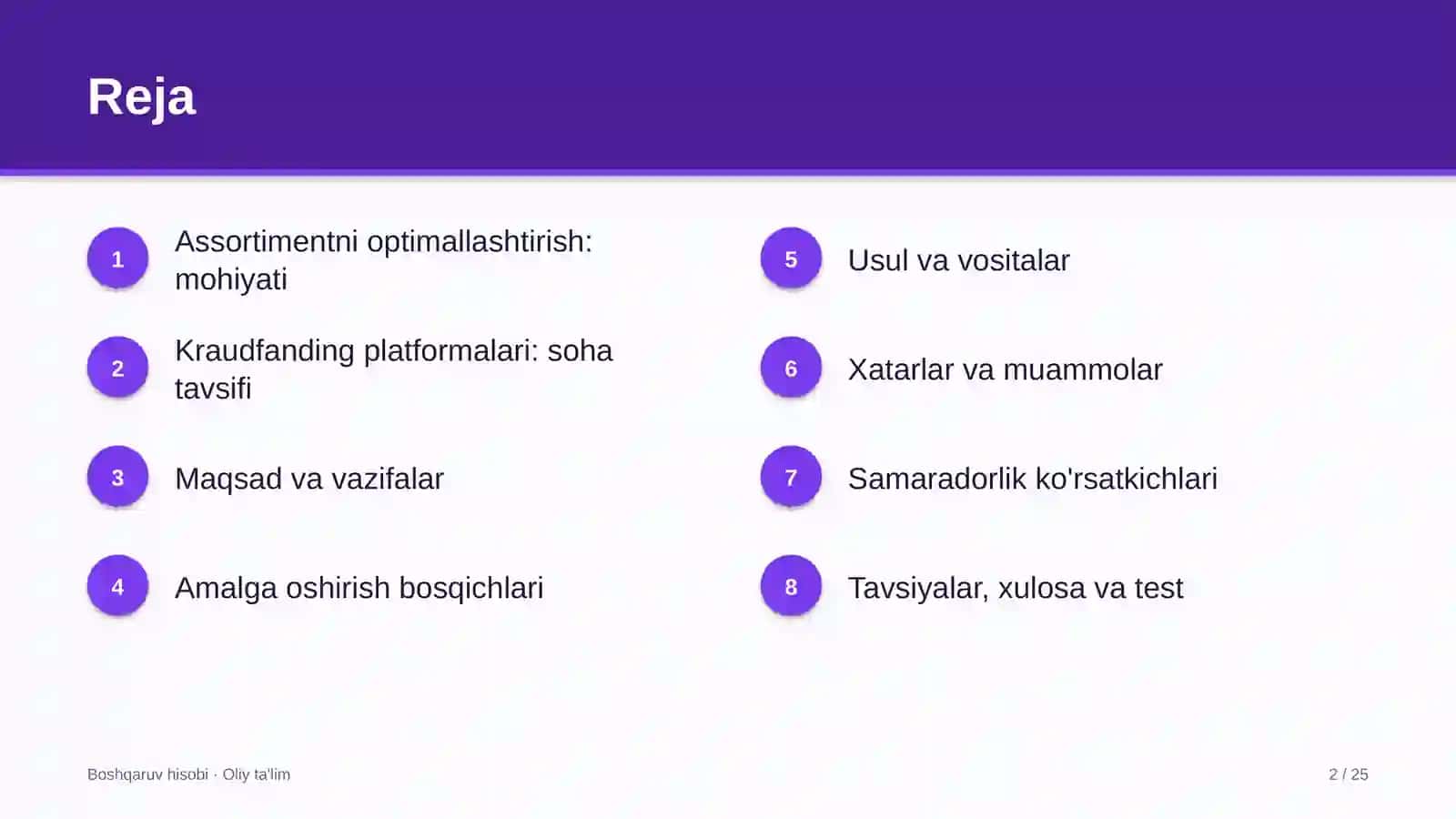 Kraudfanding platformalarida mahsulot assortimentini optimallashtirish 2