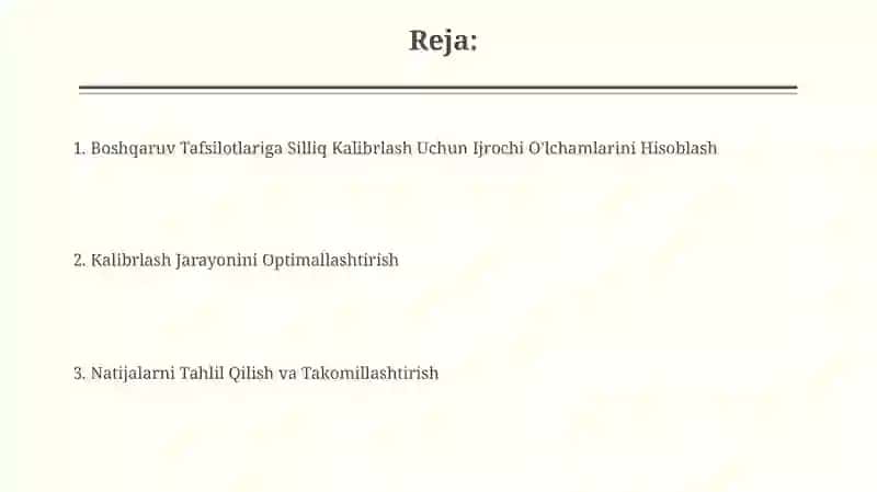 Detallarni nazorat qilish uchun silliq kalibrlaning ijrochi òlchamlarini hisoblash 2