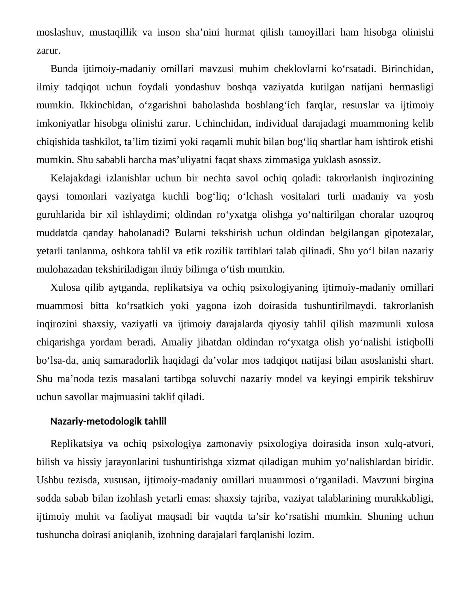 REPLIKATSIYA VA OCHIQ PSIXOLOGIYANING IJTIMOIY-MADANIY OMILLARI 2