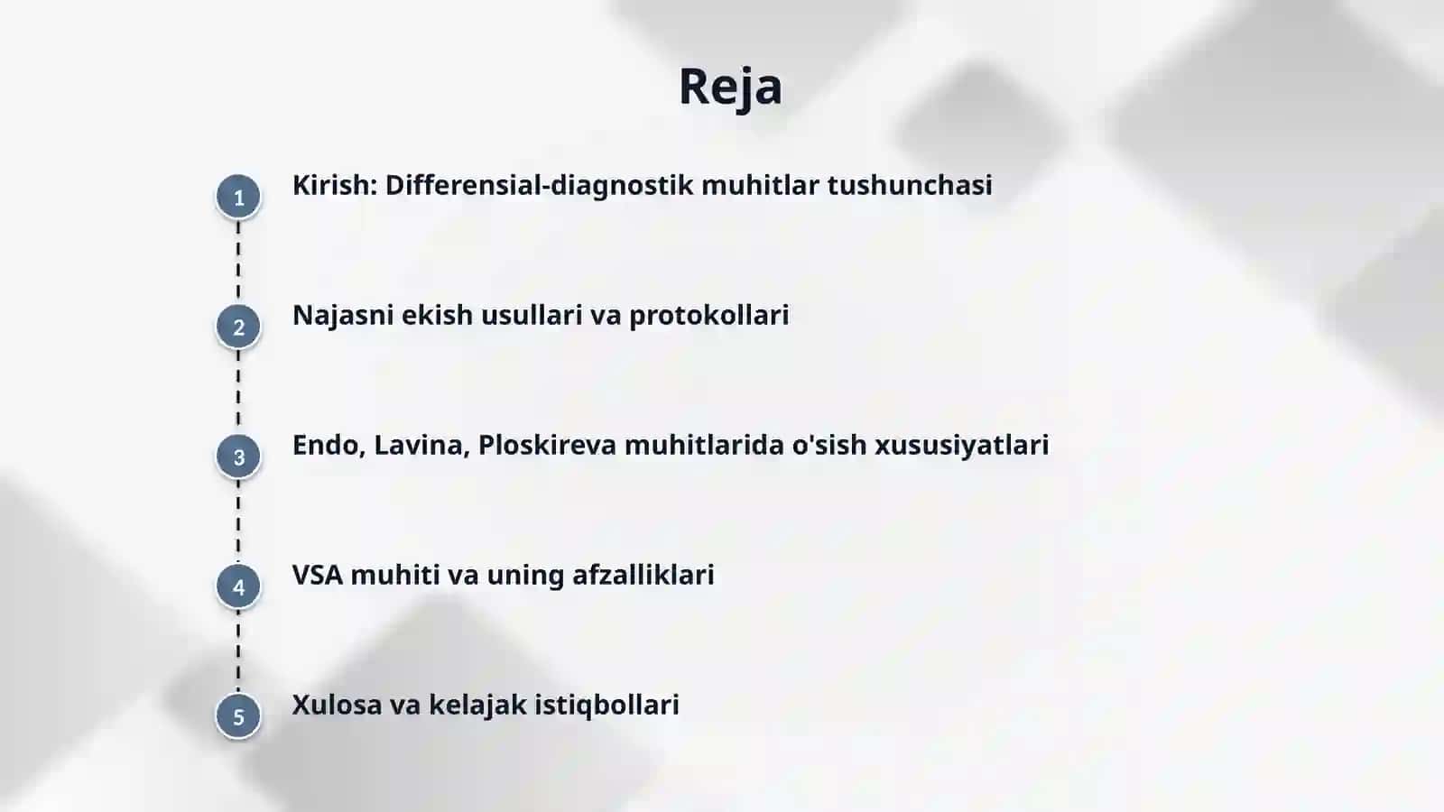 Differentsial`-diagnostik (Endo, Levina, Ploskireva, VSA) muxitlariga najasni ekish 2