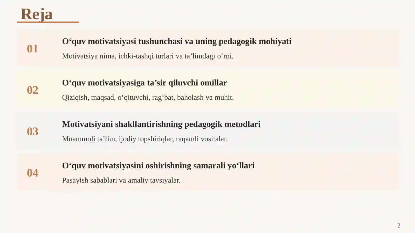 O‘QUVCHILARDA MOTIVATSIYANI SHAKLLANTIRISHNING PEDAGOGIK ASOSLARI 2