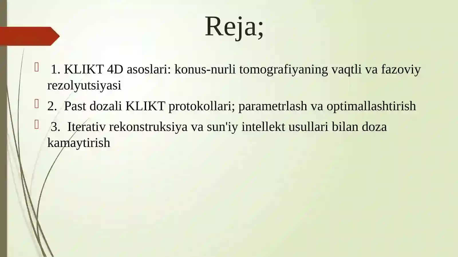 Yangi avlod konus-nurli  kompyuter tomografiyasi (KLIKT): 4D - vizualizatsiya va past dozali texnolo 2