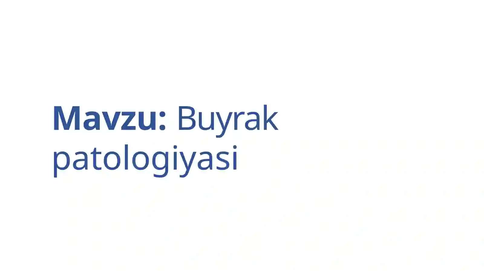 Buyrakpatologiyasi 2