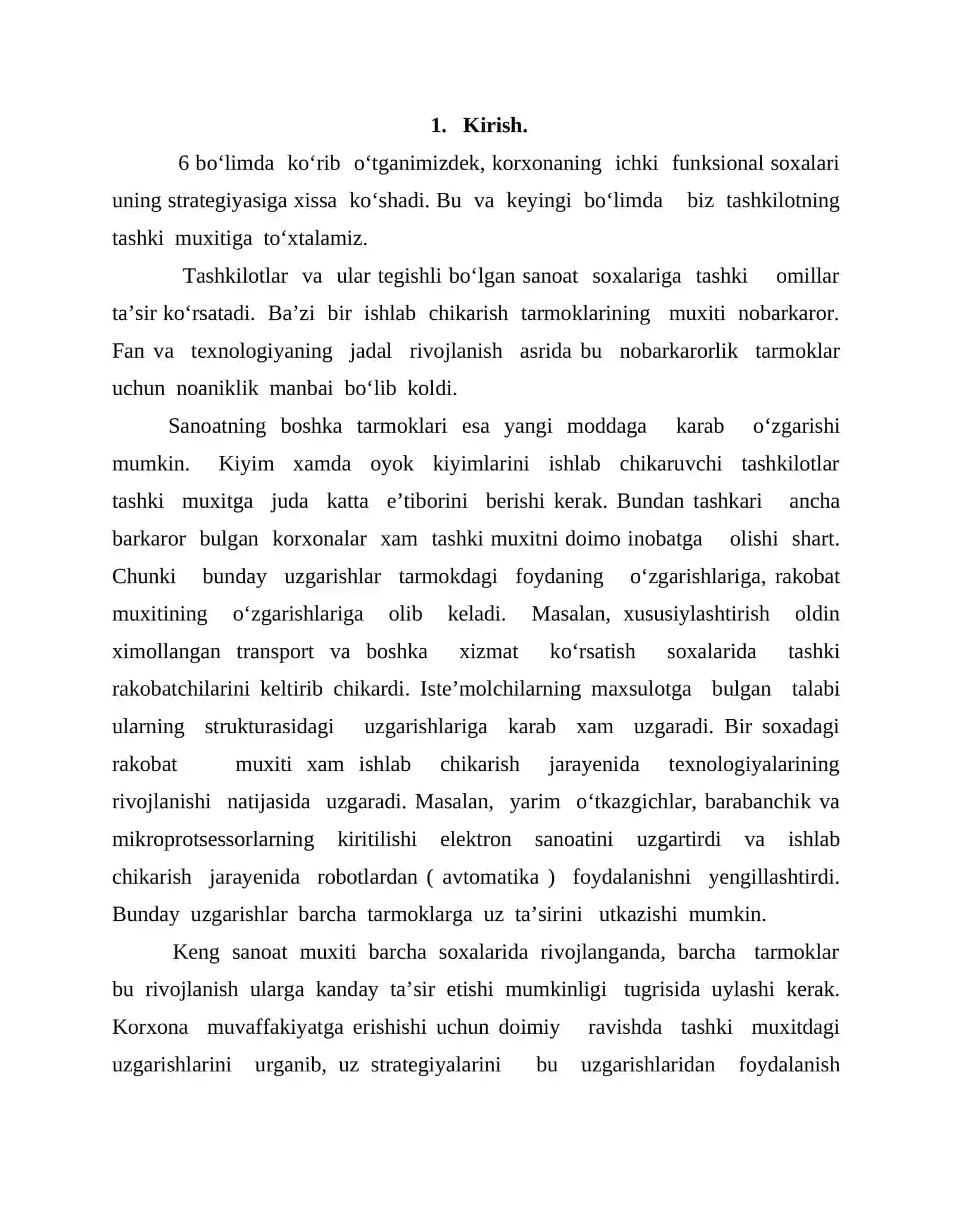 Tashkilotning Tashki Muxiti 2