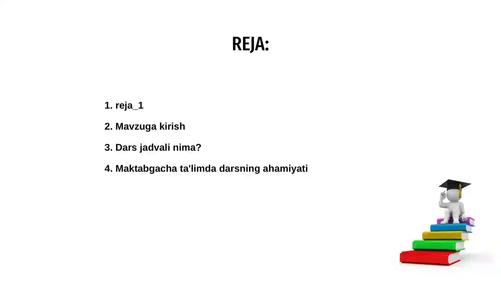Dars va dars jadvaligigeniyasi maktabgacha ta'limda 2