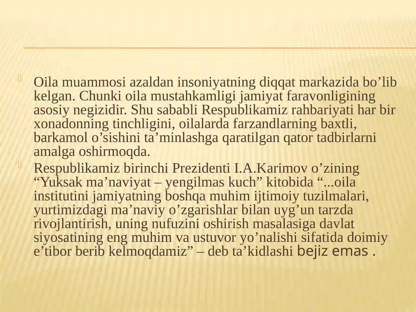 Oilaning hozirgi davrdagi muommolari 2
