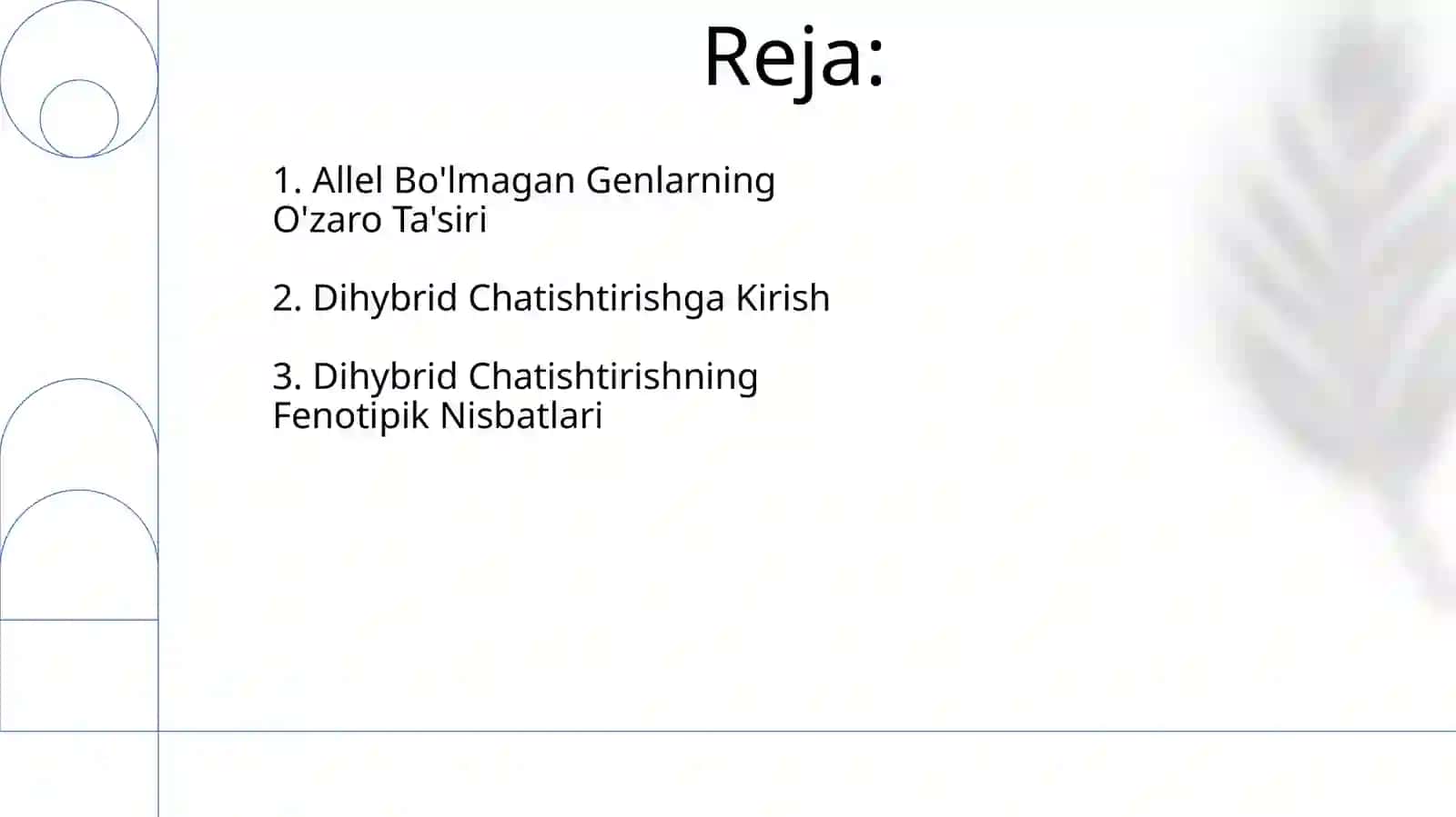 Di va poliduragay chachishtirish. allel bolmagan genlarning ozaro tasiri 2