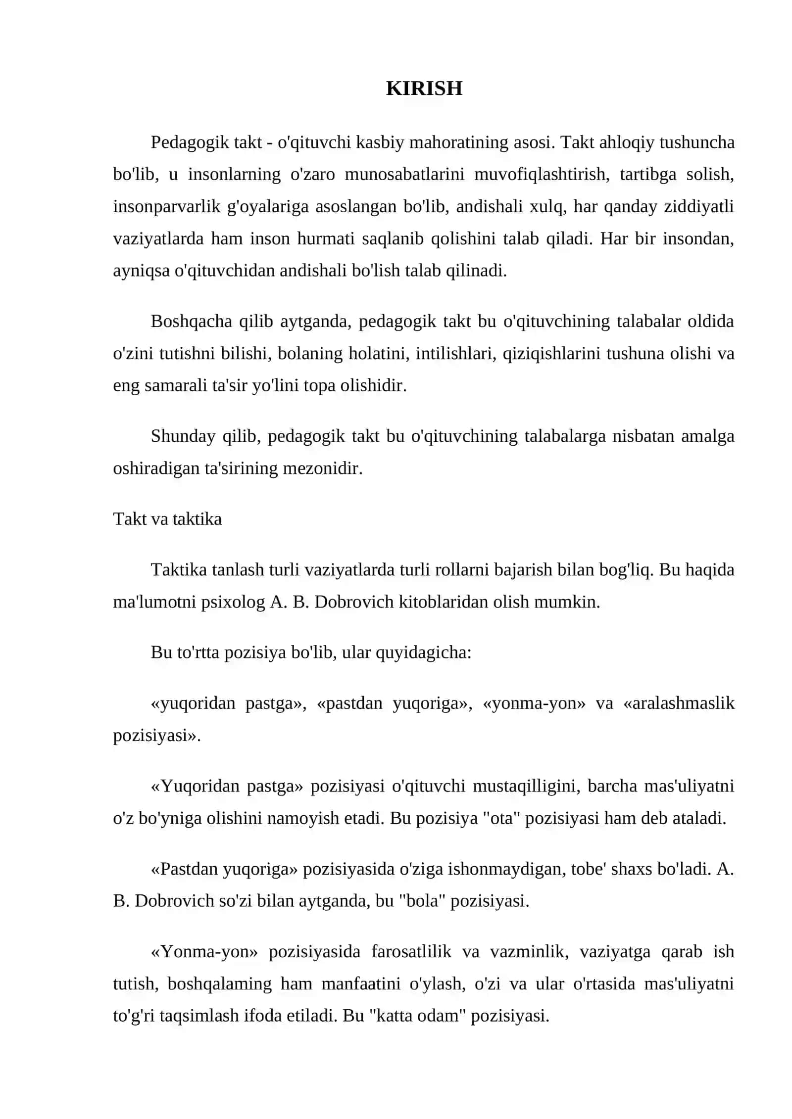 PEDAGOGIKADA AXLOQ VA ODOBNING MUHIM XUSUSIYATI BO'LGAN DILKASHLIK 2
