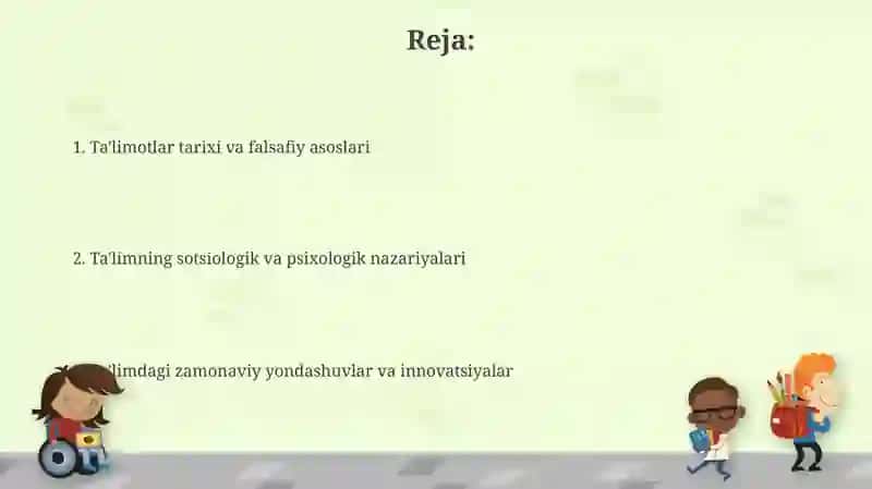 Ta'limotlar tarixi va falsafiy asoslari 2