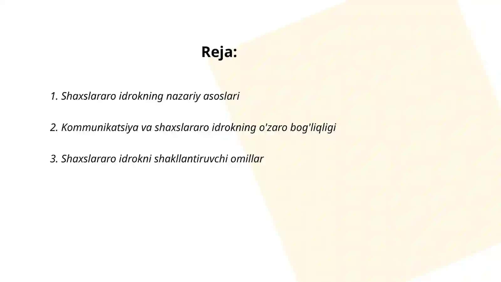 Shaxslararo idrokning aniqligi 2