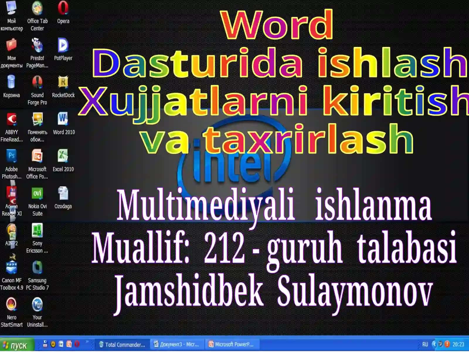 Word Dasturida ishlash 2