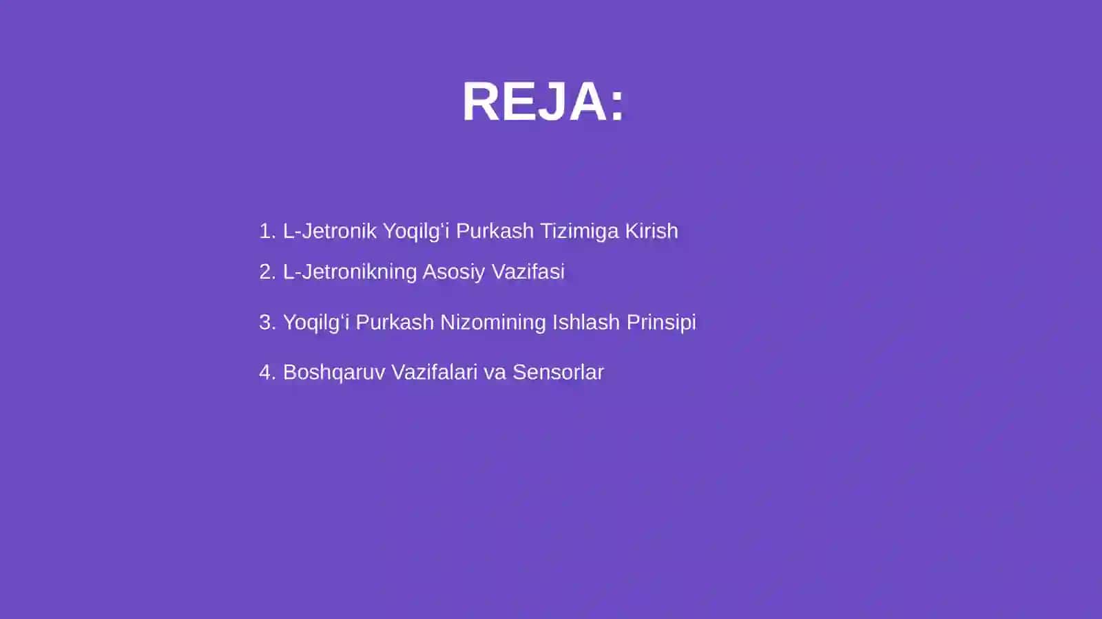 L-Jetronik yonilgʻi purkash tizimidagi yonilgʻi 2