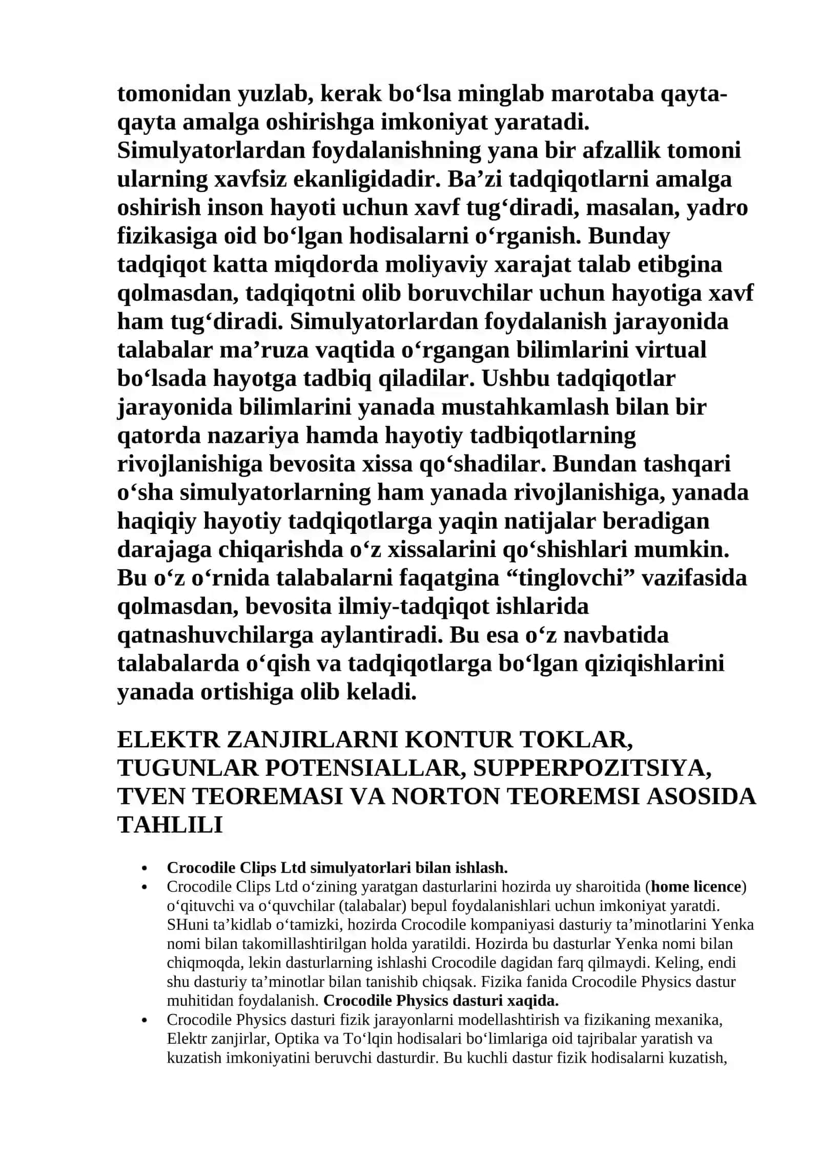 ELEKTRONIKA VA SXEMALAR FANIDAN TAYYORLAGAN MUSTAQIL ISHI 2